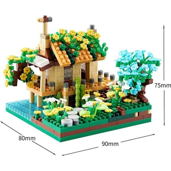 Port Cabin Building Set Model Kit and Gift for Kids and Adults with 2 Figure - Picture 6 of 7